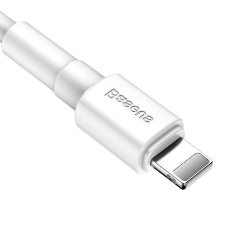 Picture of Baseus Mini White Cable USB for iPhone 2.4A 1M-White 