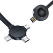 Picture of Baseus Star Ring Series 4 in 1 Wireless Charging Cable USB For Iphone/Android/Type-C/Apple Watch 18cm Deep gray