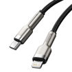 صورة Baseus Cafule Metal كابل سريع 20w من USB-C الى iPh طول 1 متر – اسود - 9 - (3 PCS )