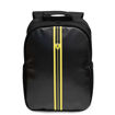 Picture of Ferrari On Track Nylon & PU Carbon Computer Backpack 15" with Yellow Stripes - Black