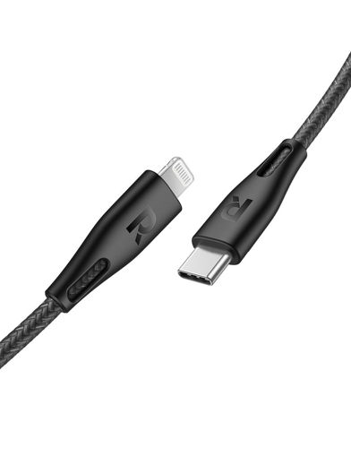 Picture of RAVPower Nylon Braided Type-C to Lightning Cable RP-CB1004BLK (1.2m/3.9ft) – Black