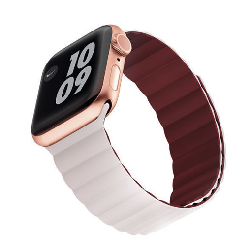 Picture of Viva Madrid Magnetic Watch Strap Cosmo for Apple Watch 42/44/45mm - Pink/Burgundy