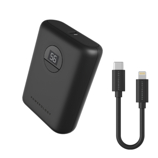 Picture of Powerology Ultra-Compact Power Bank 10000mAh PD 20W with MFi USB-C to Lightning Cable 0.9m/3ft included