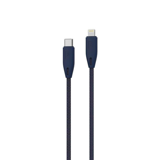 صورة Powerology Braided USB-C to Lightning Cable 1.2M (Blue)