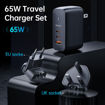 Picture of Mcdodo CH-844 Mecha Series GaN 65W Dual Type-C + USB Mini Size Wall Charger