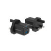 Picture of Powerology 35W PD QC 1xUSB-C 35W and 1xUSB-A 18W GaN Charger UK with USB-C Cable – Black
